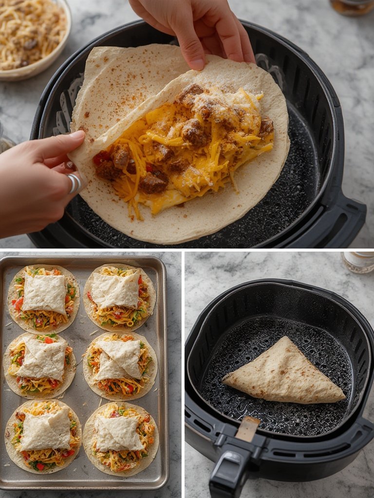 Air Fryer Wraps how to Master Crispy Wraps 2 air fryer breakfast wraps - Illustration 2