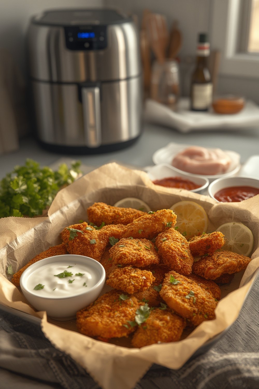 air fryer chicken bites - Illustration 1