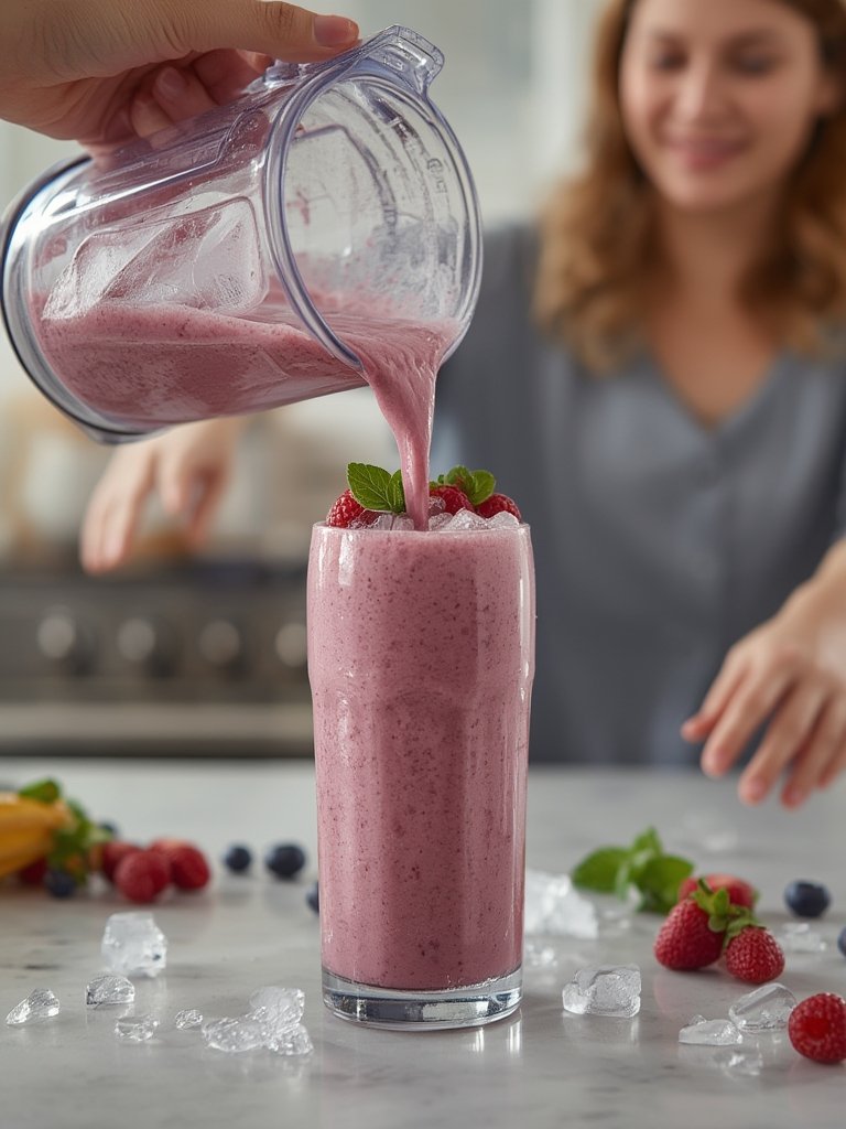 blender smoothies in action