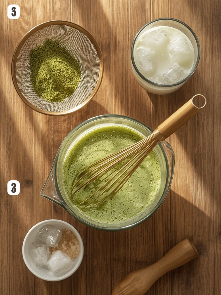 iced matcha latte - Illustration 2