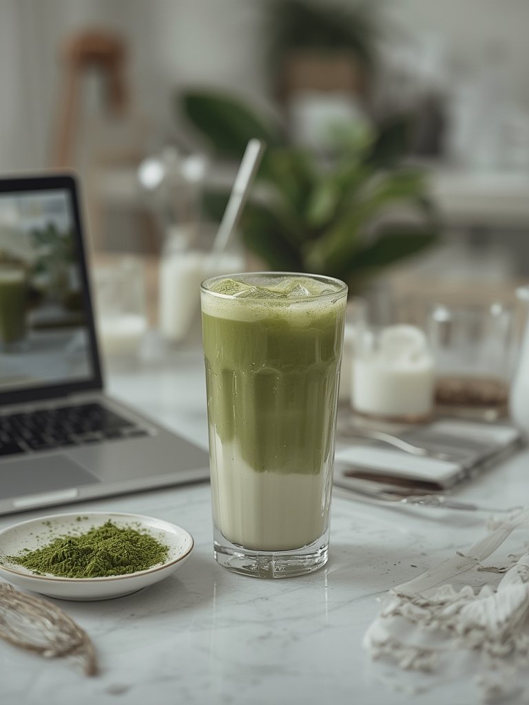 iced matcha latte - Illustration 3