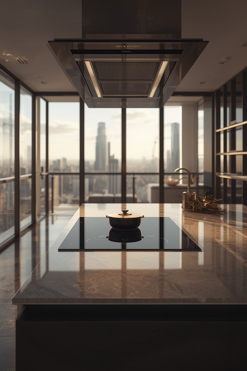 induction cooktop with built-in extraction - Illustration 1