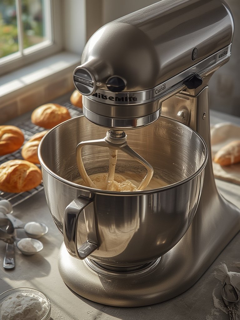 stand mixer in action