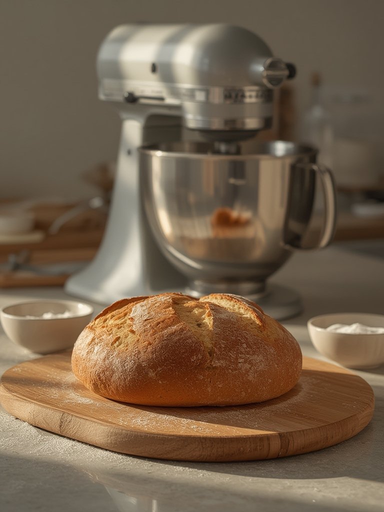 stand mixer in action