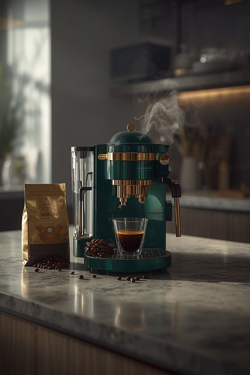 ninja emerald and gold espresso machine - Illustration 1