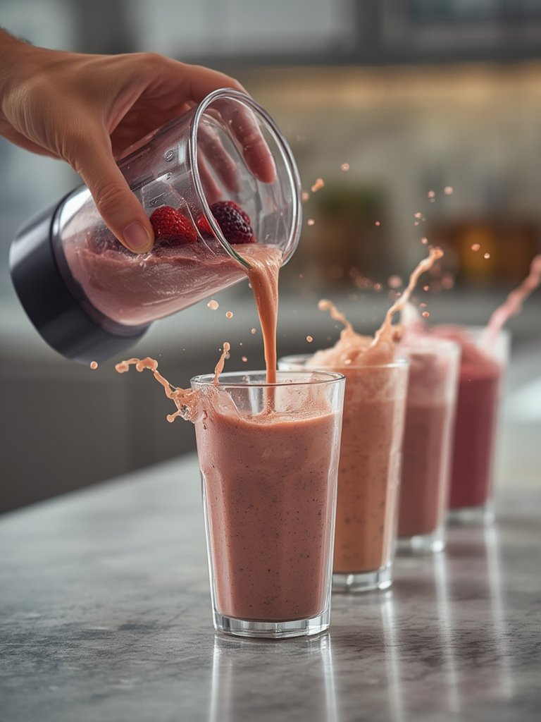 personal blender in action