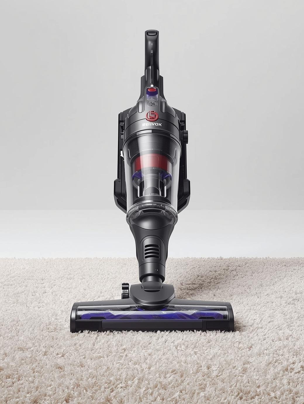 Professional studio product photography of vaccum and cleaning real picture on the carpet