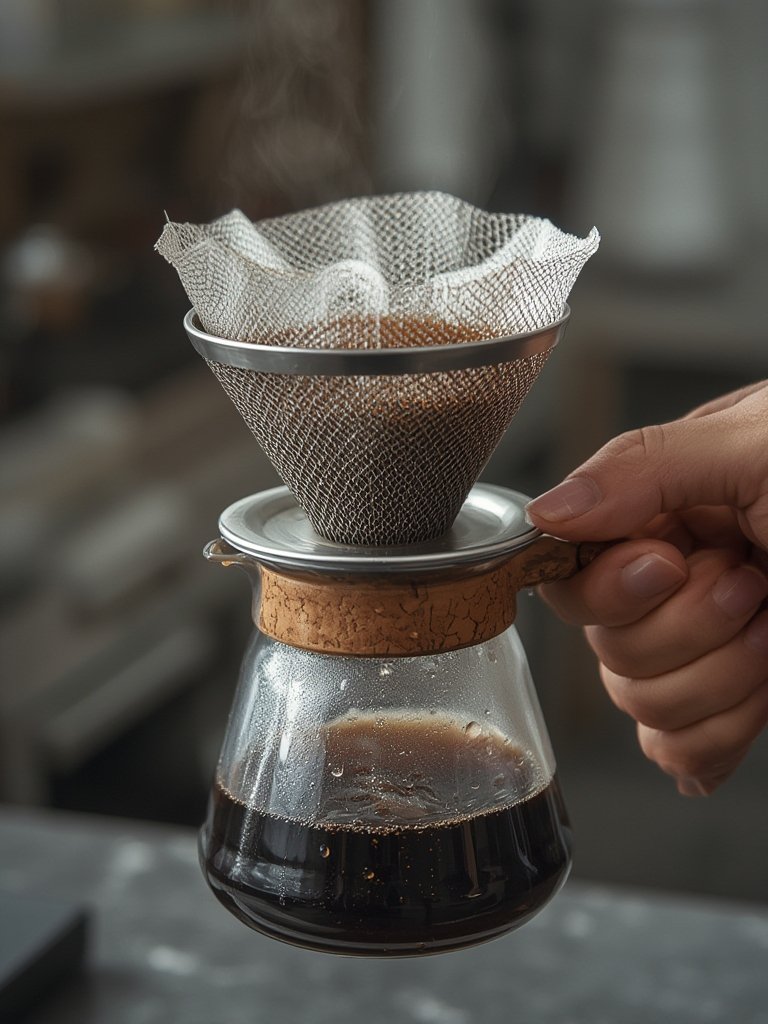 pour over in action