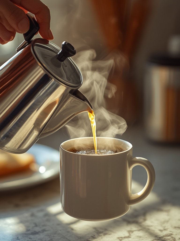 electric percolator in action