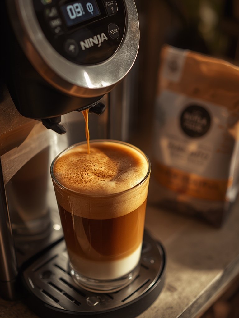 Ninja Hot and Iced Coffee Maker 2 coffee maker in action