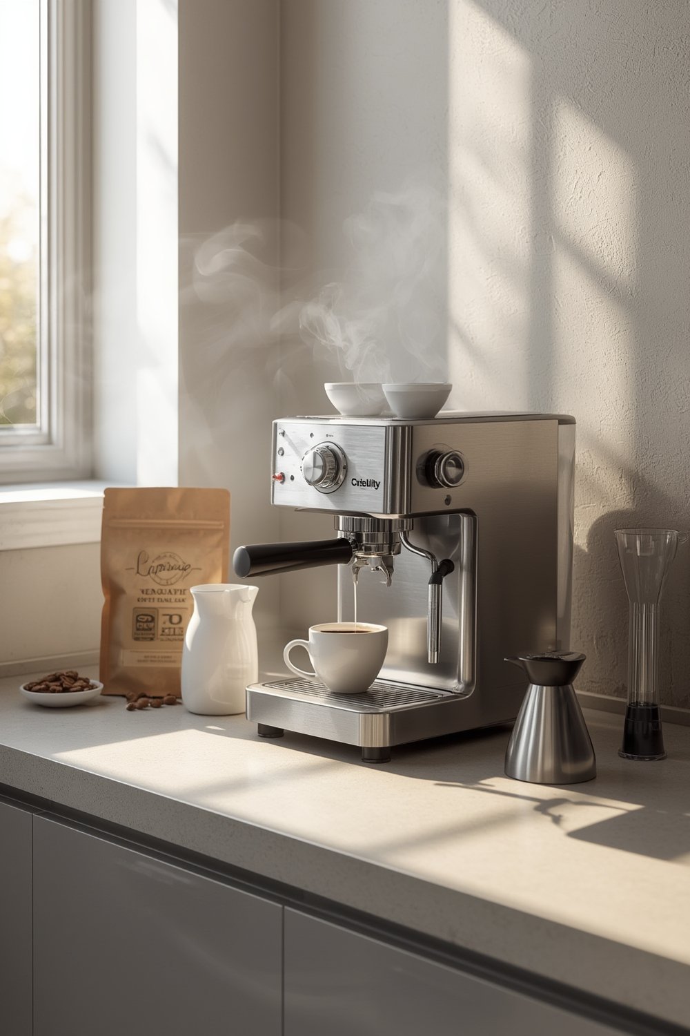 Espresso Machine with Milk Frother,Stainless Steel 1 espresso machine product view