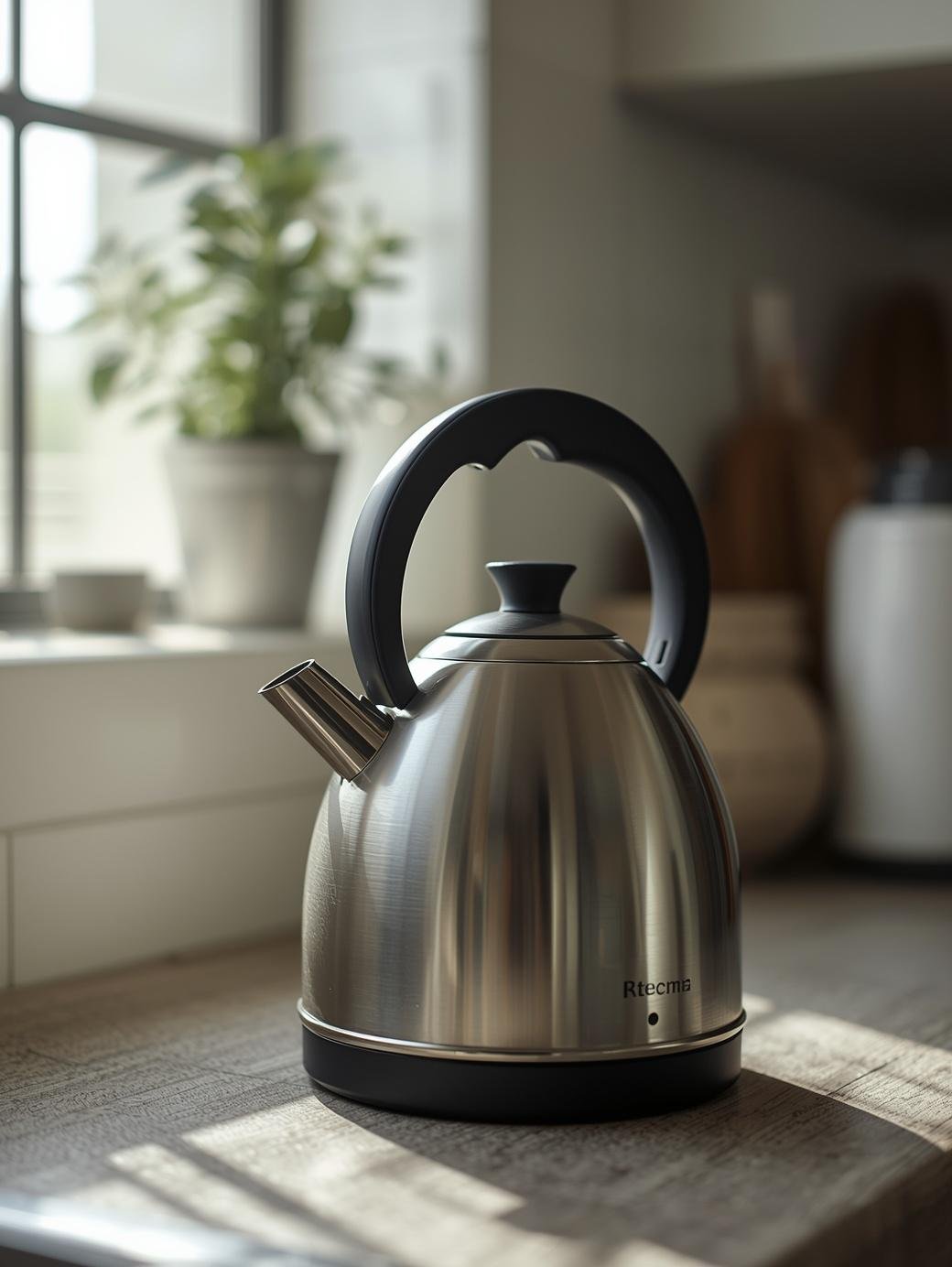 est ce que tu peux me generer une image reelle de bouilloire dans la cuisine a close one