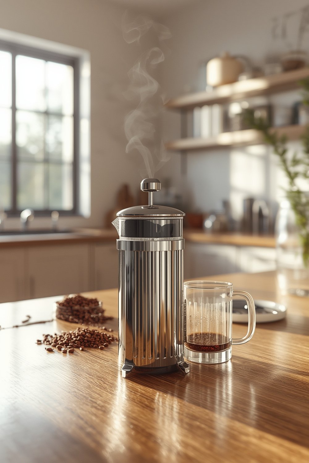 Ziruma Non-Toxic French Press, Surgical Stainless Steel Coffee Press 1 french press product view