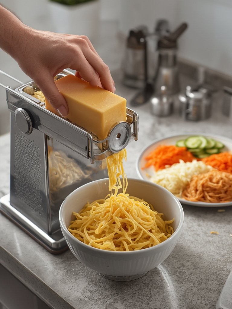 rotary grater in action