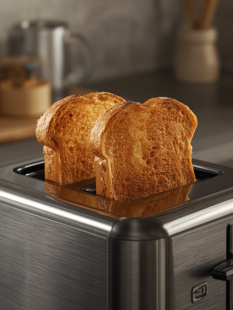 slim toaster in action