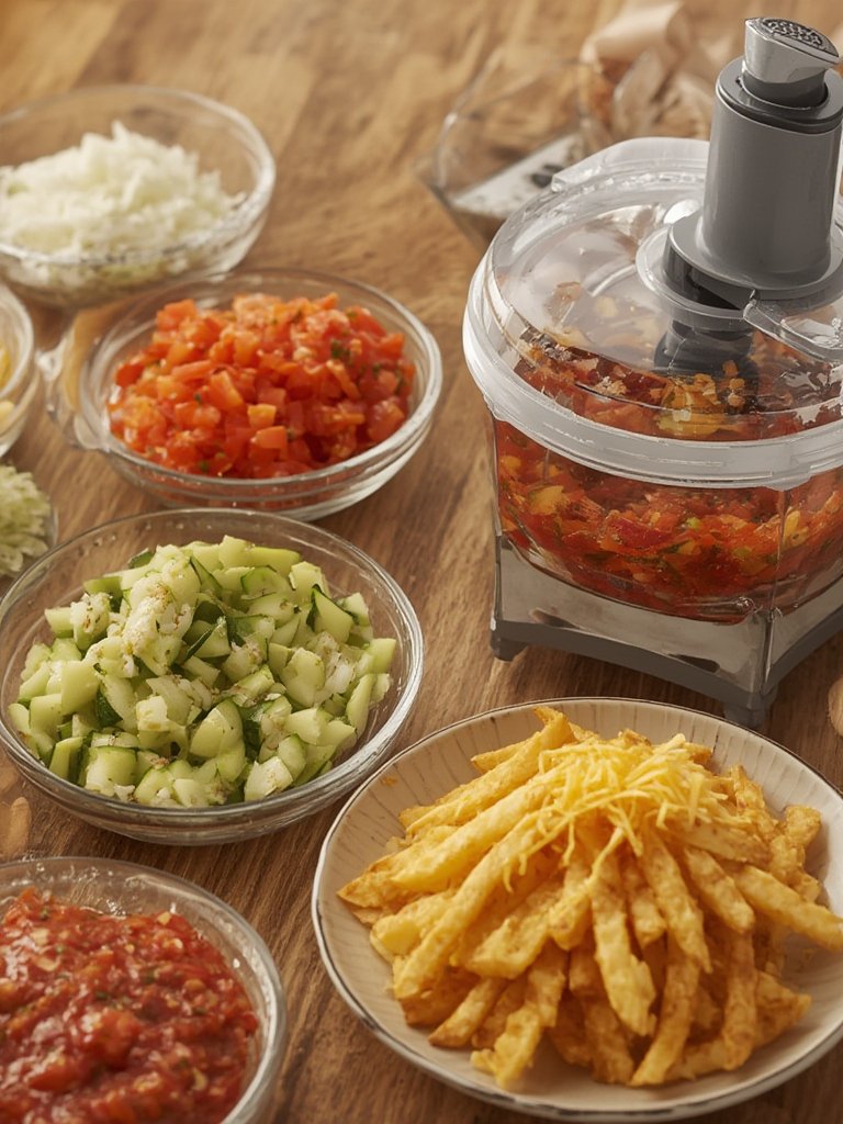 vegetable chopper in action