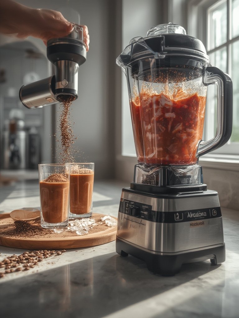 professional blender in action