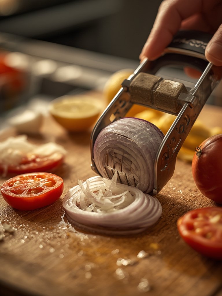 onion holder in action