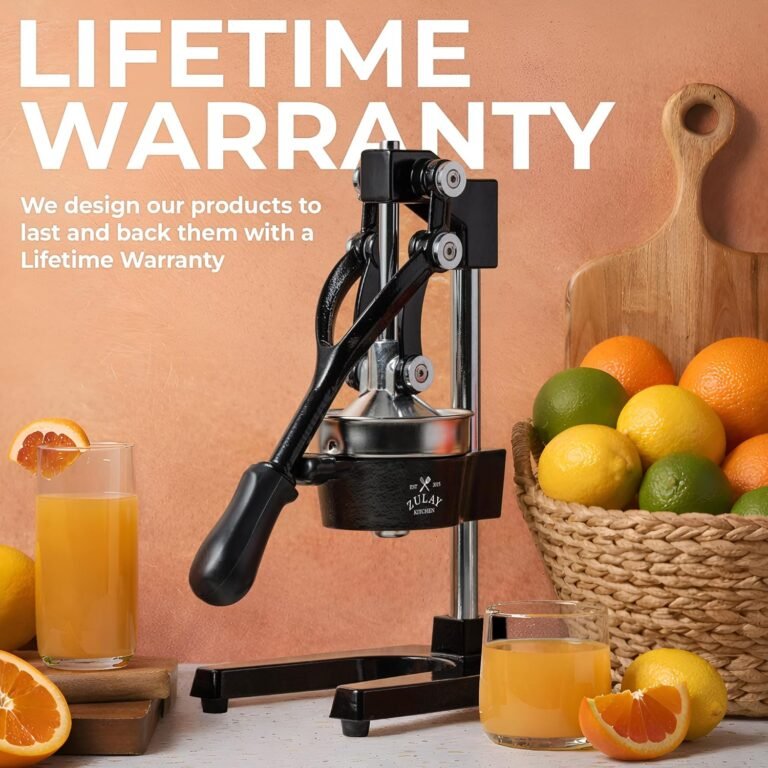 Zulay Kitchen Cast Iron Juicer - Heavy Duty Manual Juicer with Detachable Strainers for Easy Cleaning, Orange Juice Press for Citrus Fruits, Perfect for Bartenders, Juice Lovers & Health Enthusiasts 10 81VEw 1zmL. AC SL1500 3 Home & kitchen scoop