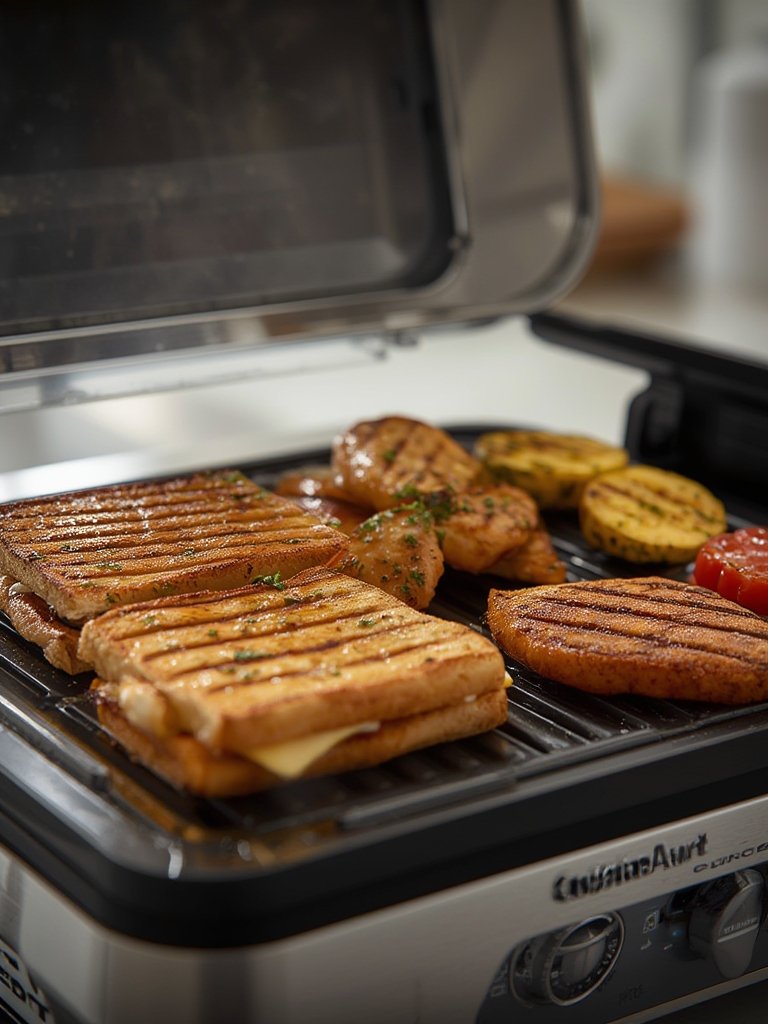 indoor grill in action