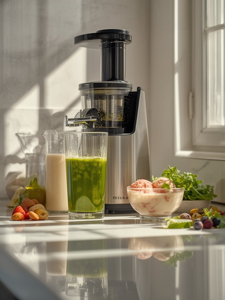 cold juicer in action